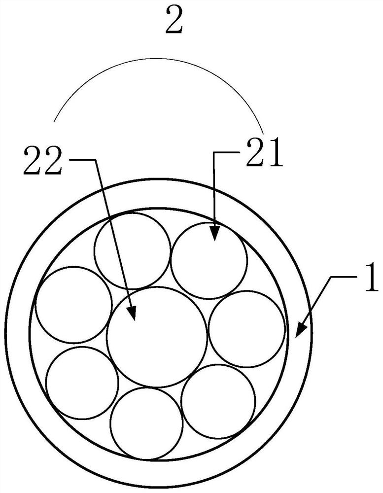 A light-weight and wear-resistant multifunctional composite power single rope and its manufacturing method