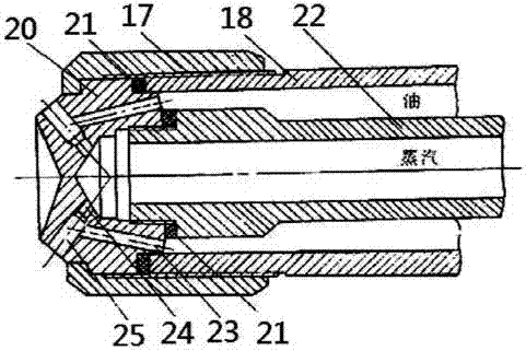 A multi-mechanism composite atomizing fuel nozzle structure