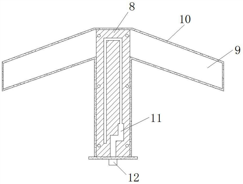 UHF waveband omnidirectional shadow-hiding antenna