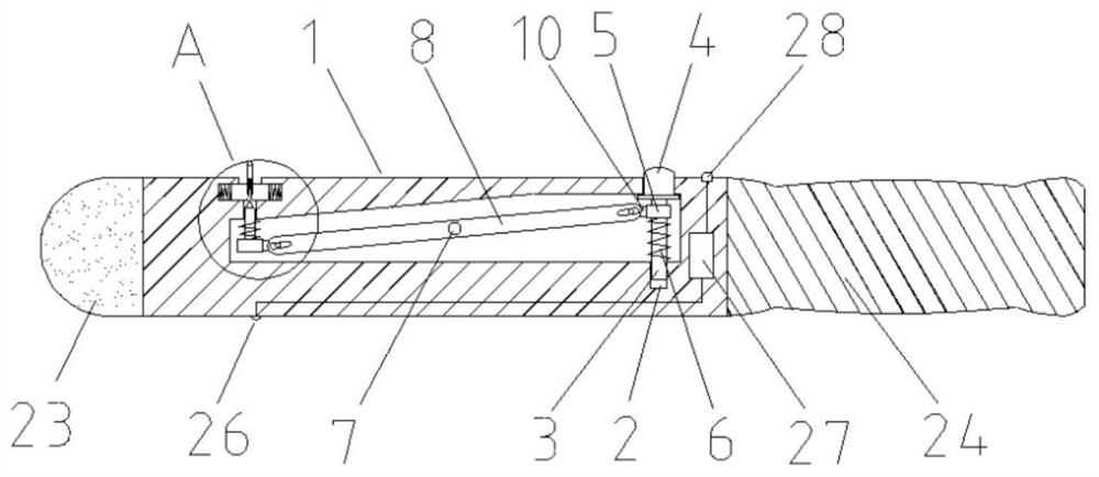 Depth-keeping rectum mucosa stitching instrument