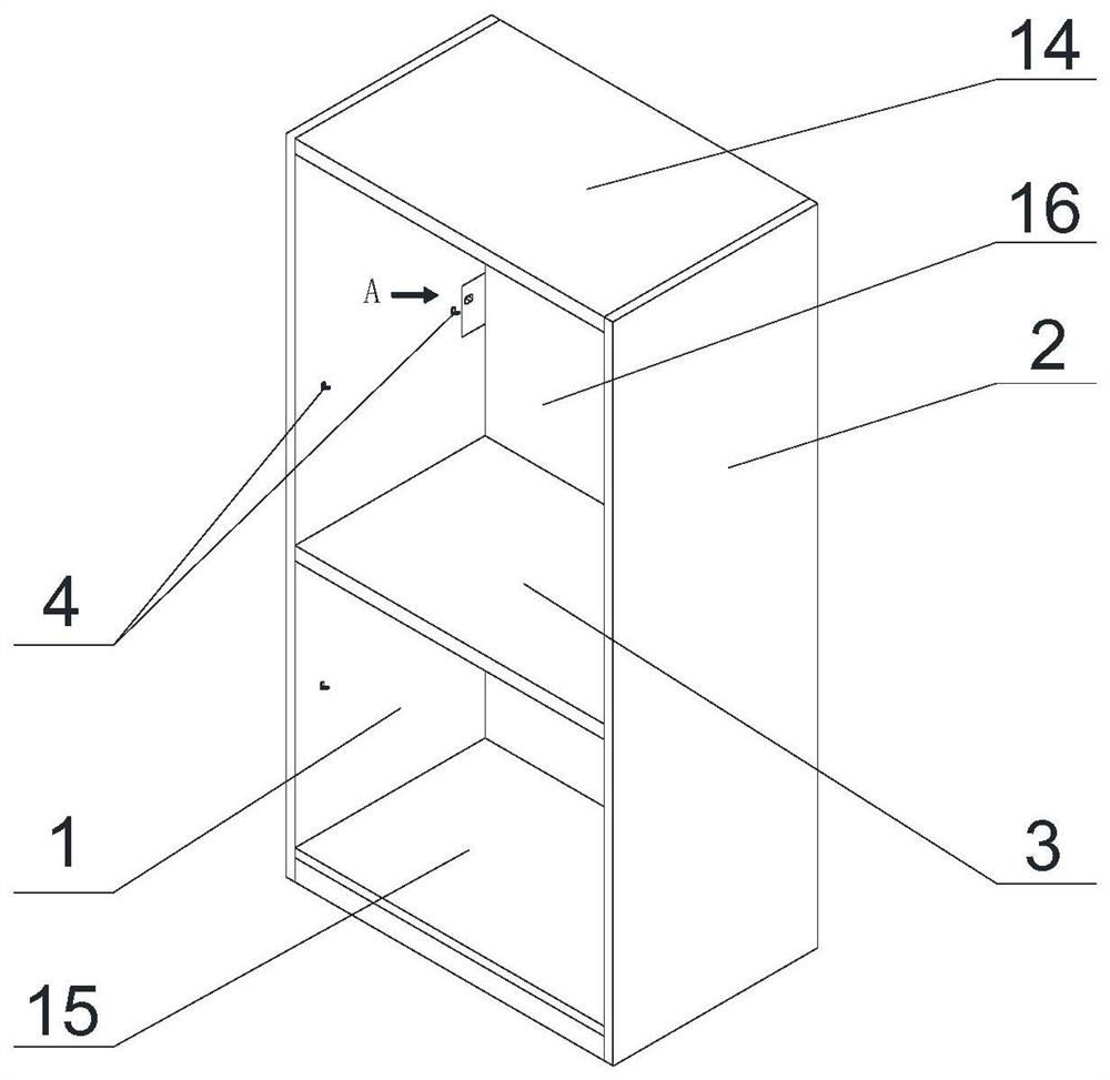 Intelligent plate-type cabinet body structure with hidden conductive joint