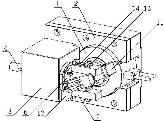 Special-shaped brush hole hair-planting machine capable of rotating for planting hair