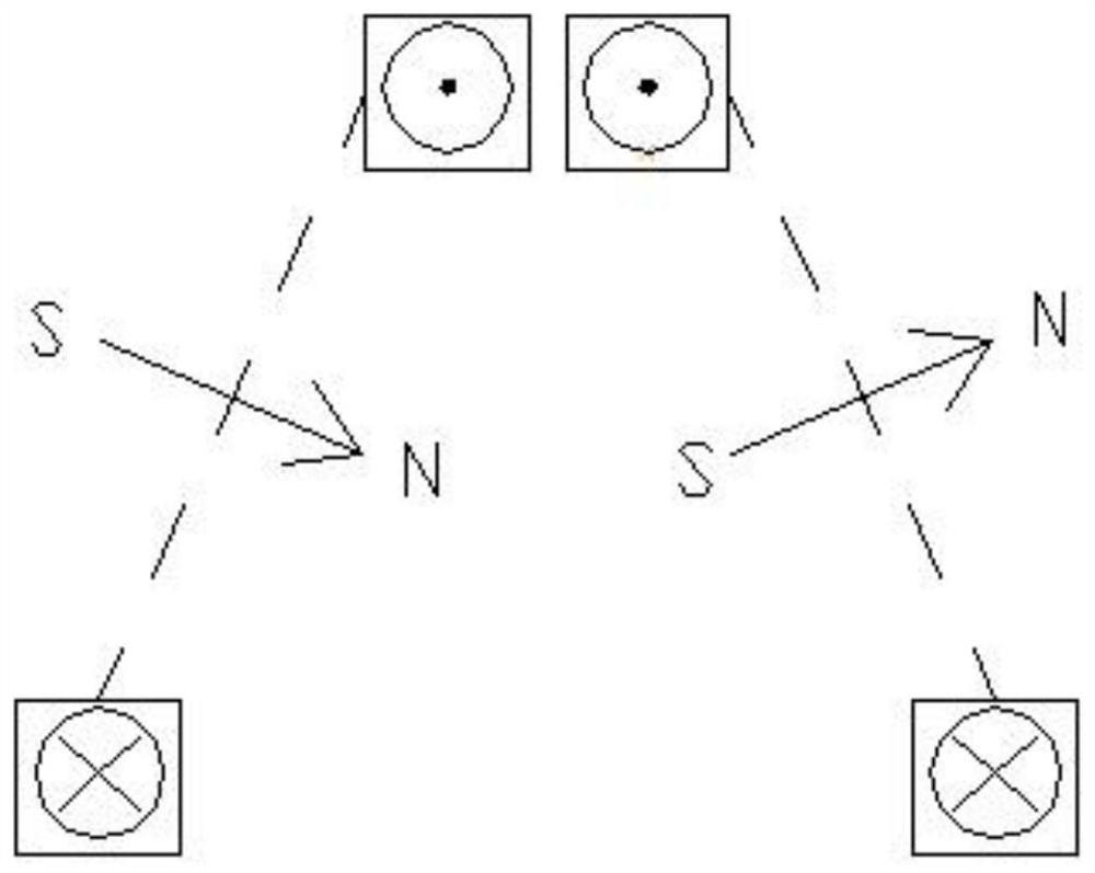 Triangular electromagnet unit