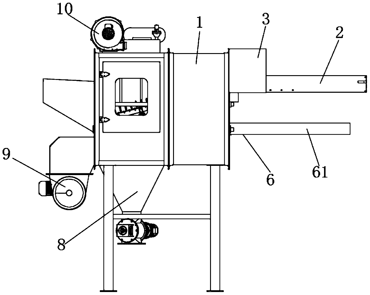 Clean full-automatic bale breaking method and structure