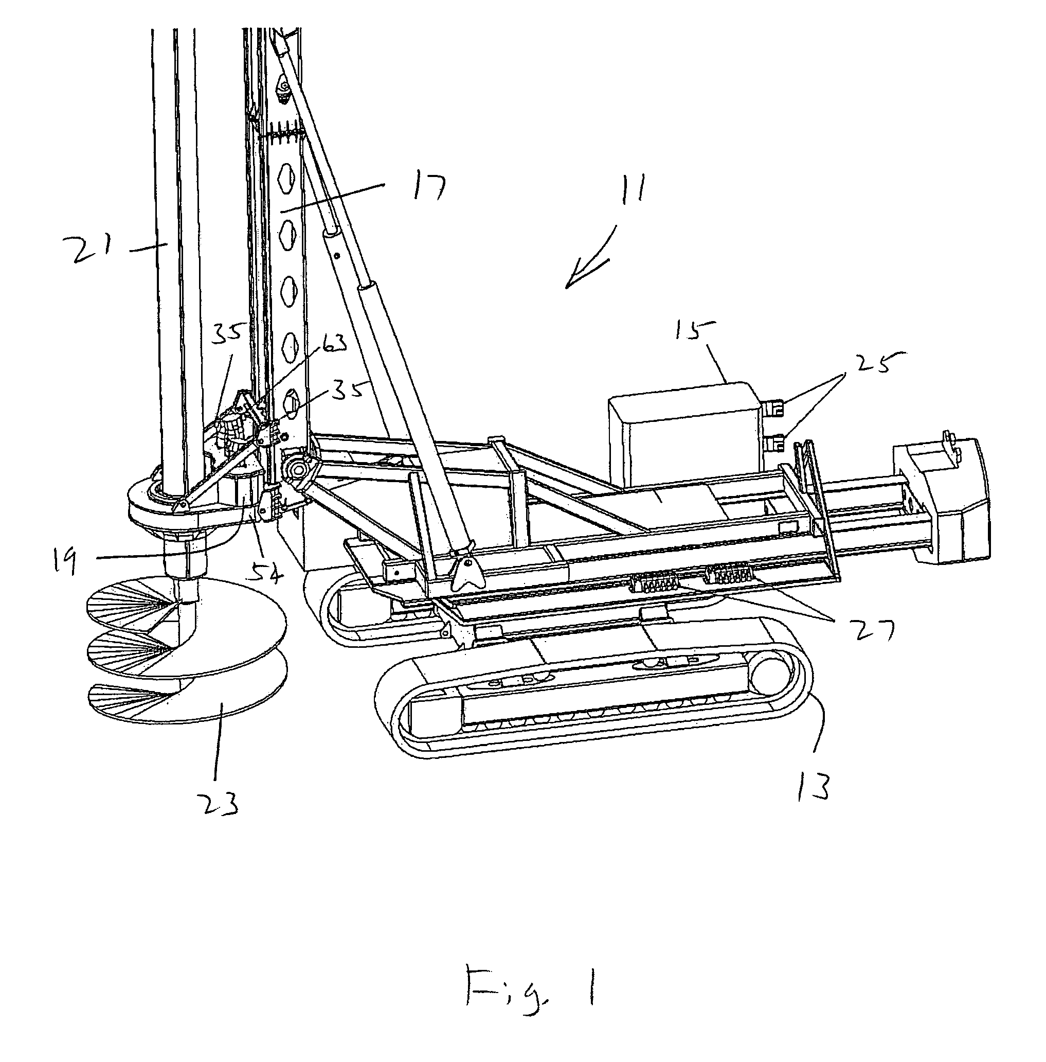 Foundation drilling apparatus and method with continuously variable hydraulic differential rotary table