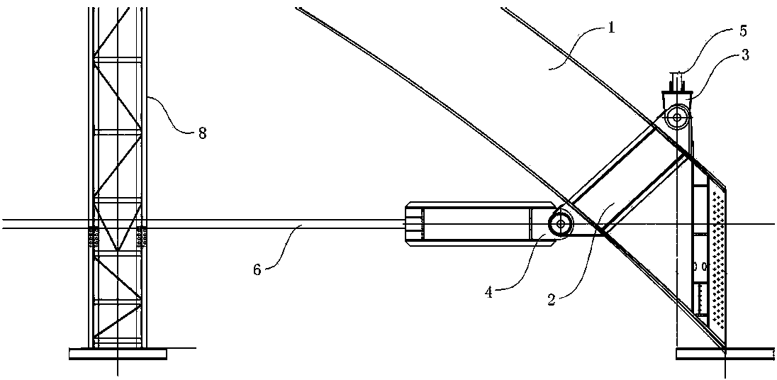 Double-cable lifting device and lifting method for large-span solid-web arc beam