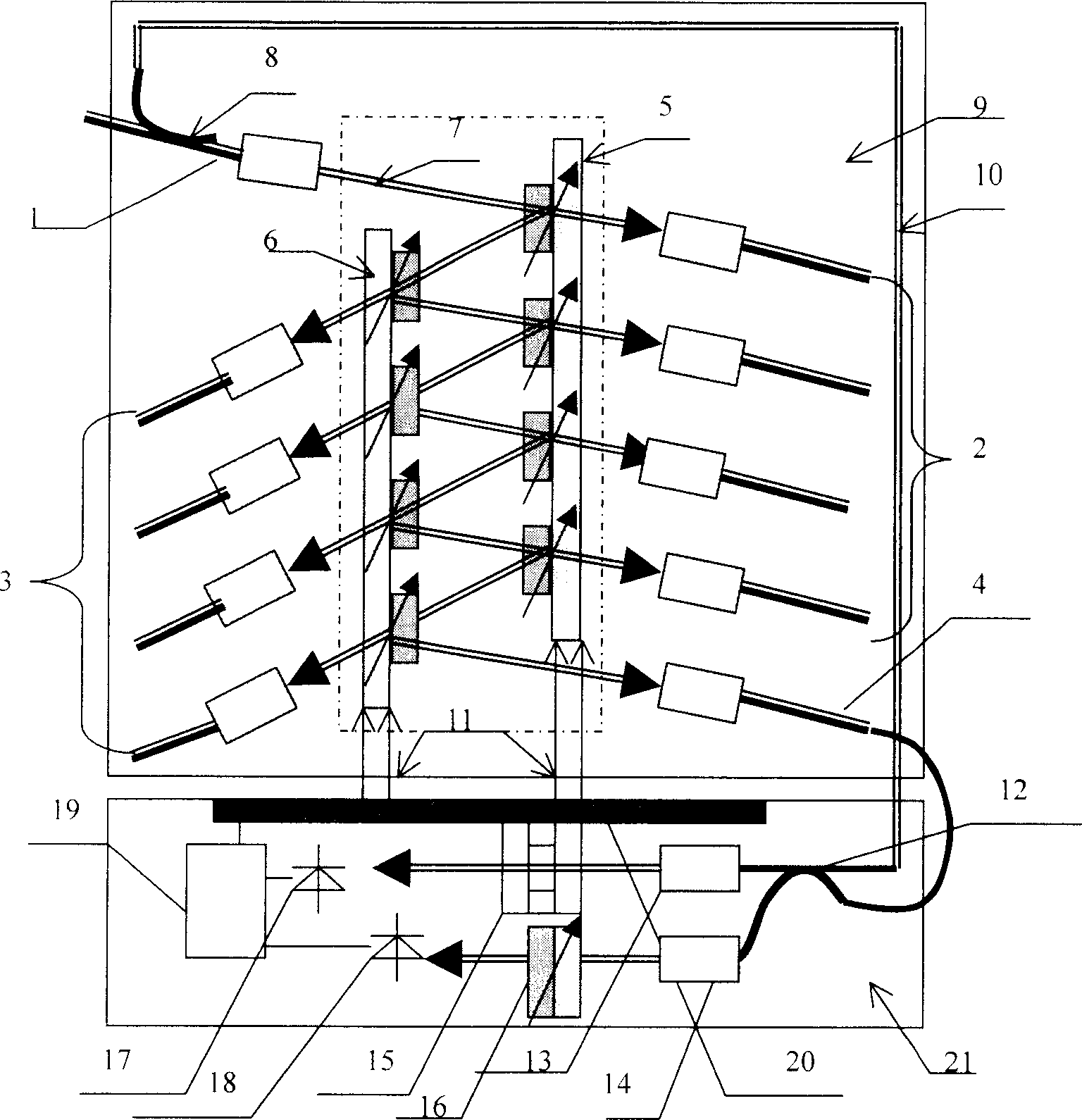 Tunable wave length selection/locking light dense wave division complex combining wave/channel splitting filter