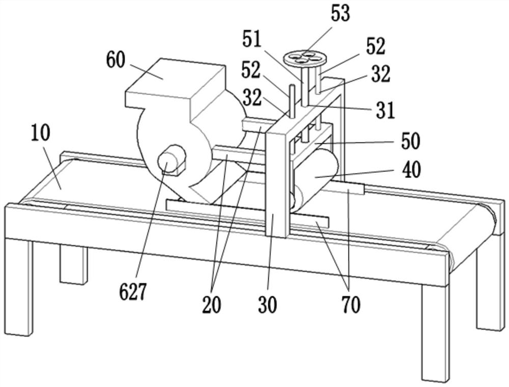 Material flattening device for straw board production