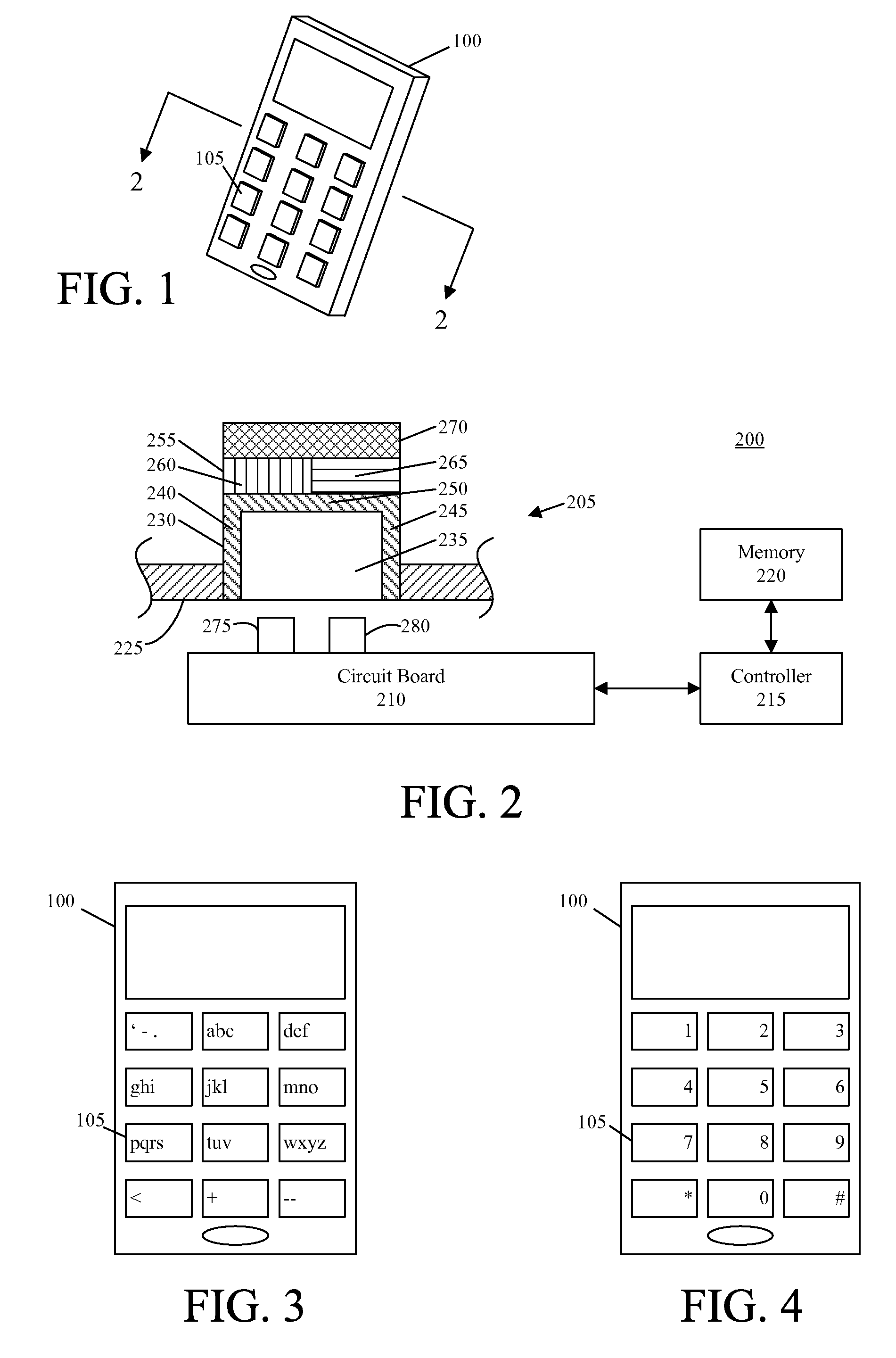 Multi-function keypad using colored light sources and optical films