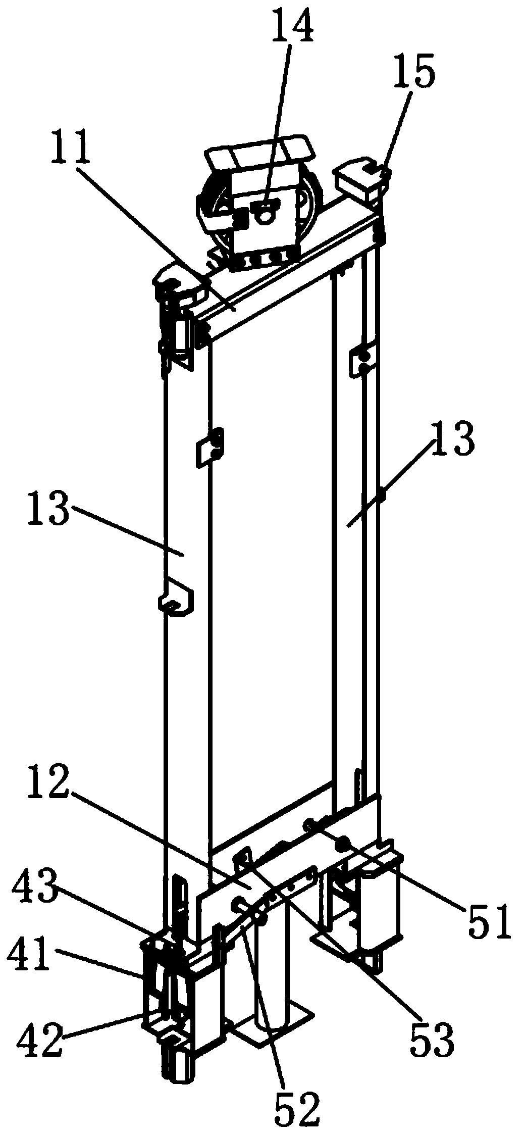 Counterweight safety gear protection device