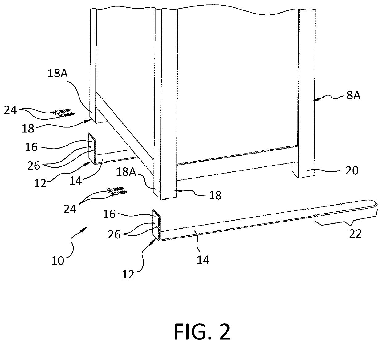 Furniture with anti-tipping mechanism and method for installing furniture