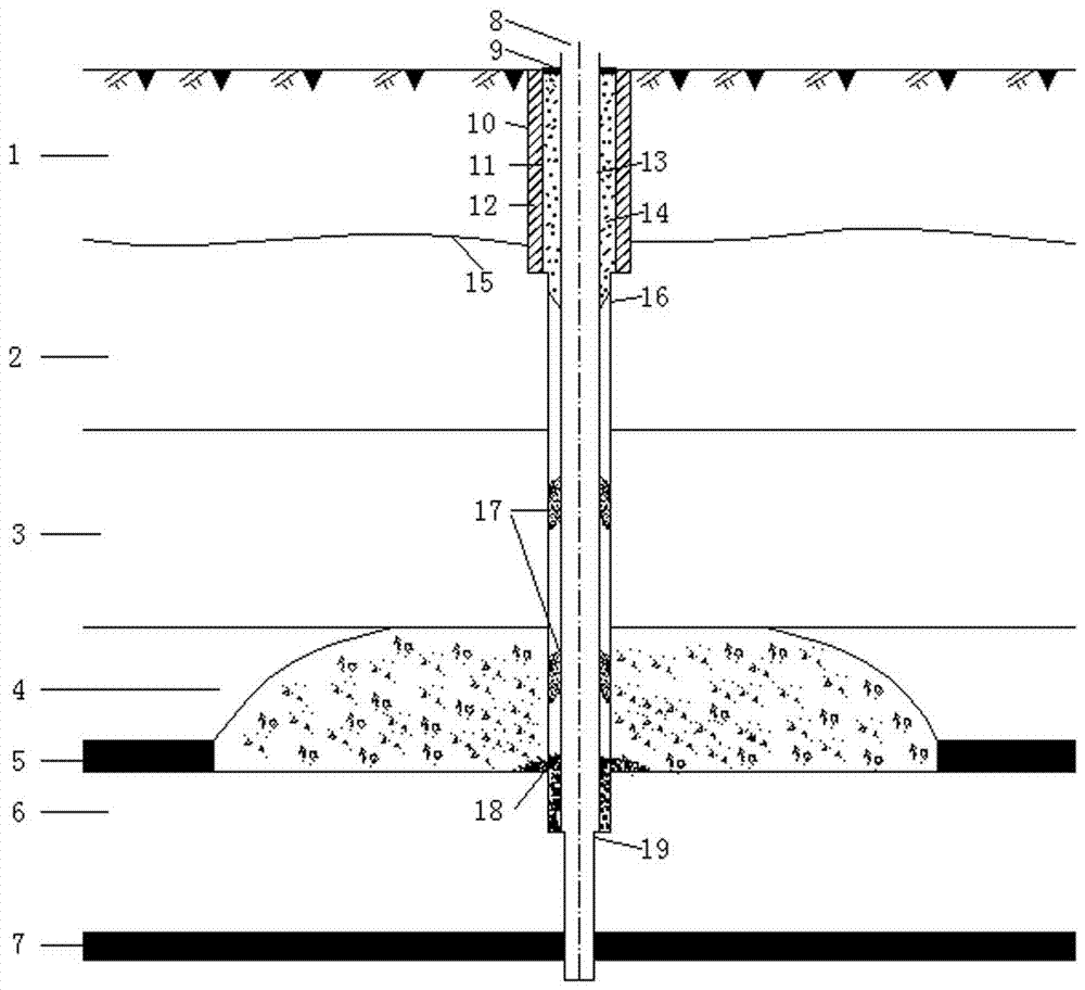 Multi-joint intensive grouting well-reinforcing method for reinforcing coal-bed gas well penetrating through goaf