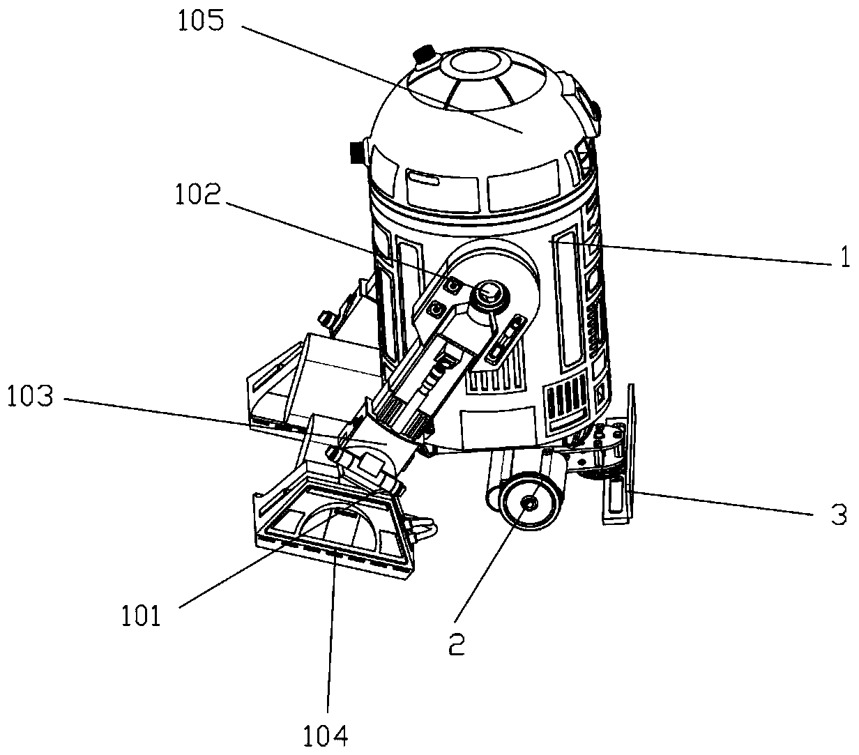 Intelligent stair cleaning robot and working method thereof