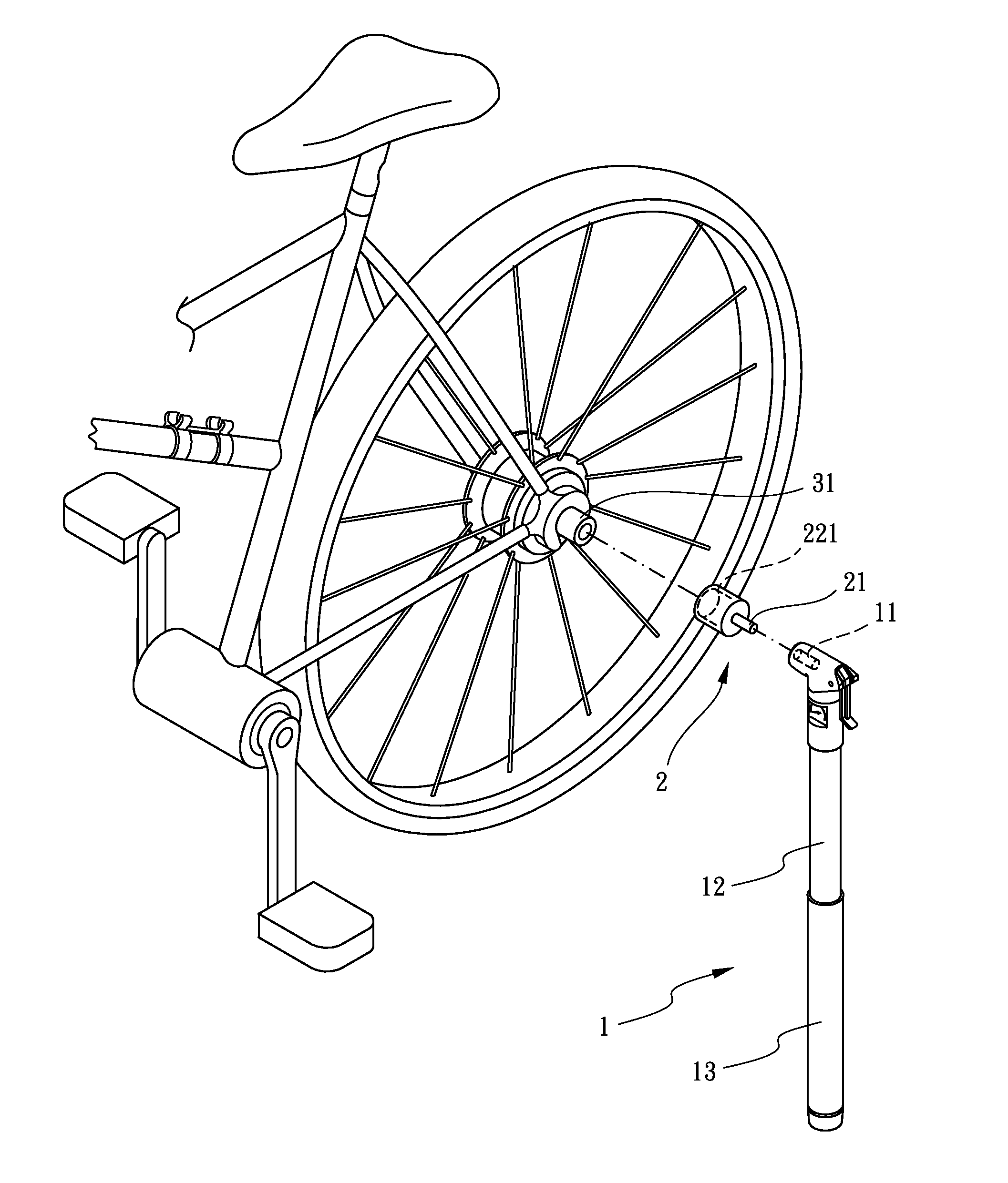 Parking device for a bicycle