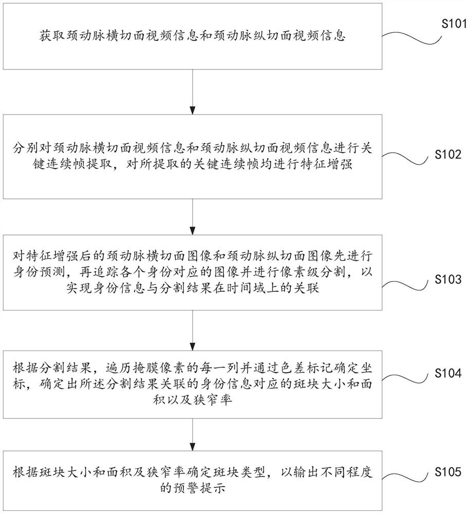 Carotid artery ultrasound image plaque classification detection method and system