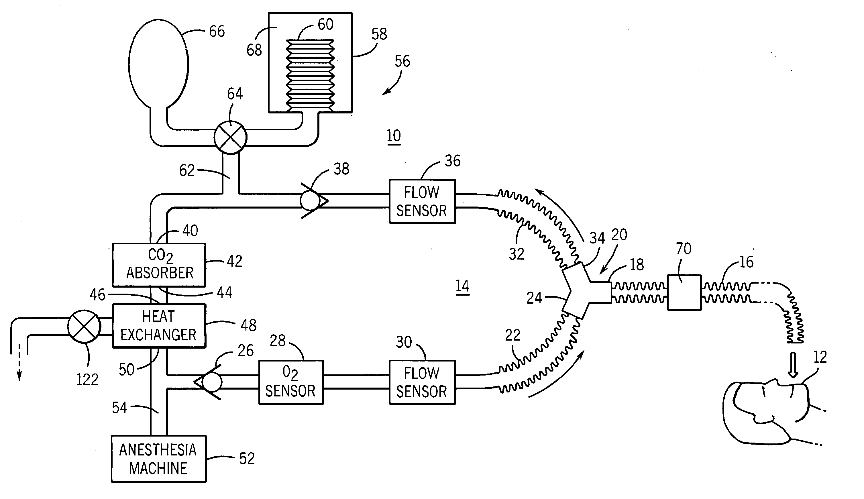 Room temperature heat exchanger for breathing circuit