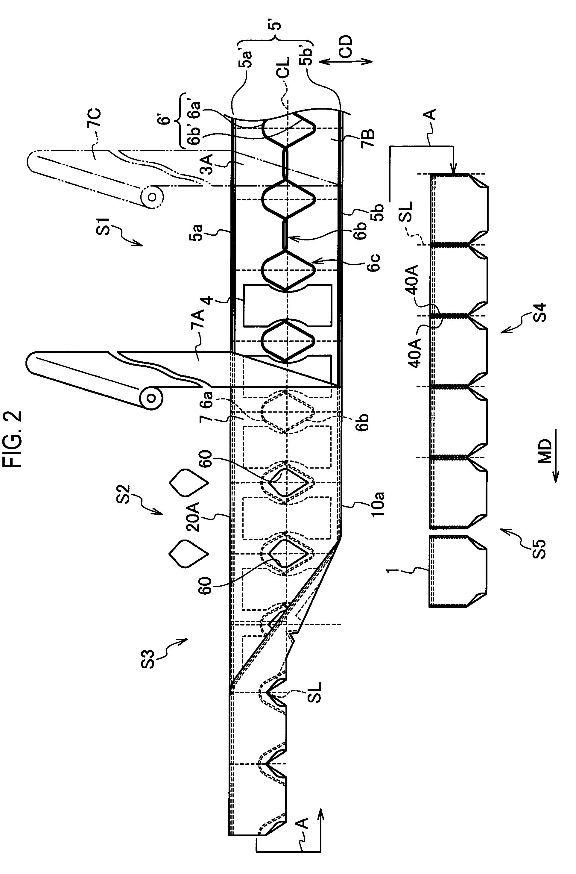 Manufacturing apparatus of absorbent article and manufacturing method of absorbent article