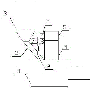 Device for preventing feeding blockage of extruding machine