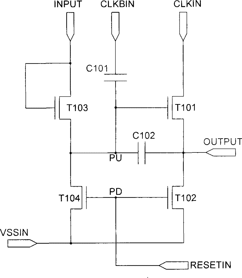 Shift register and grid driving device for liquid crystal display