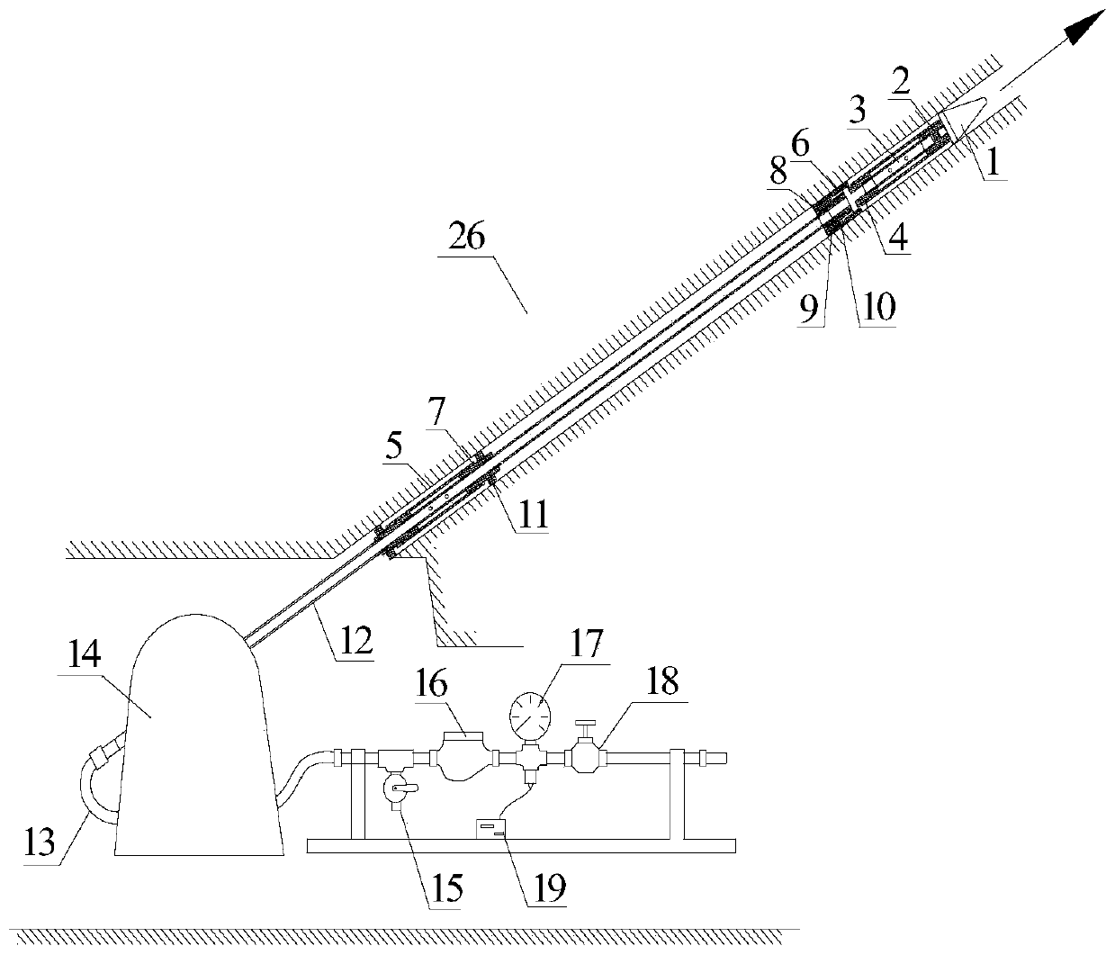 In situ testing method of rock mass permeability