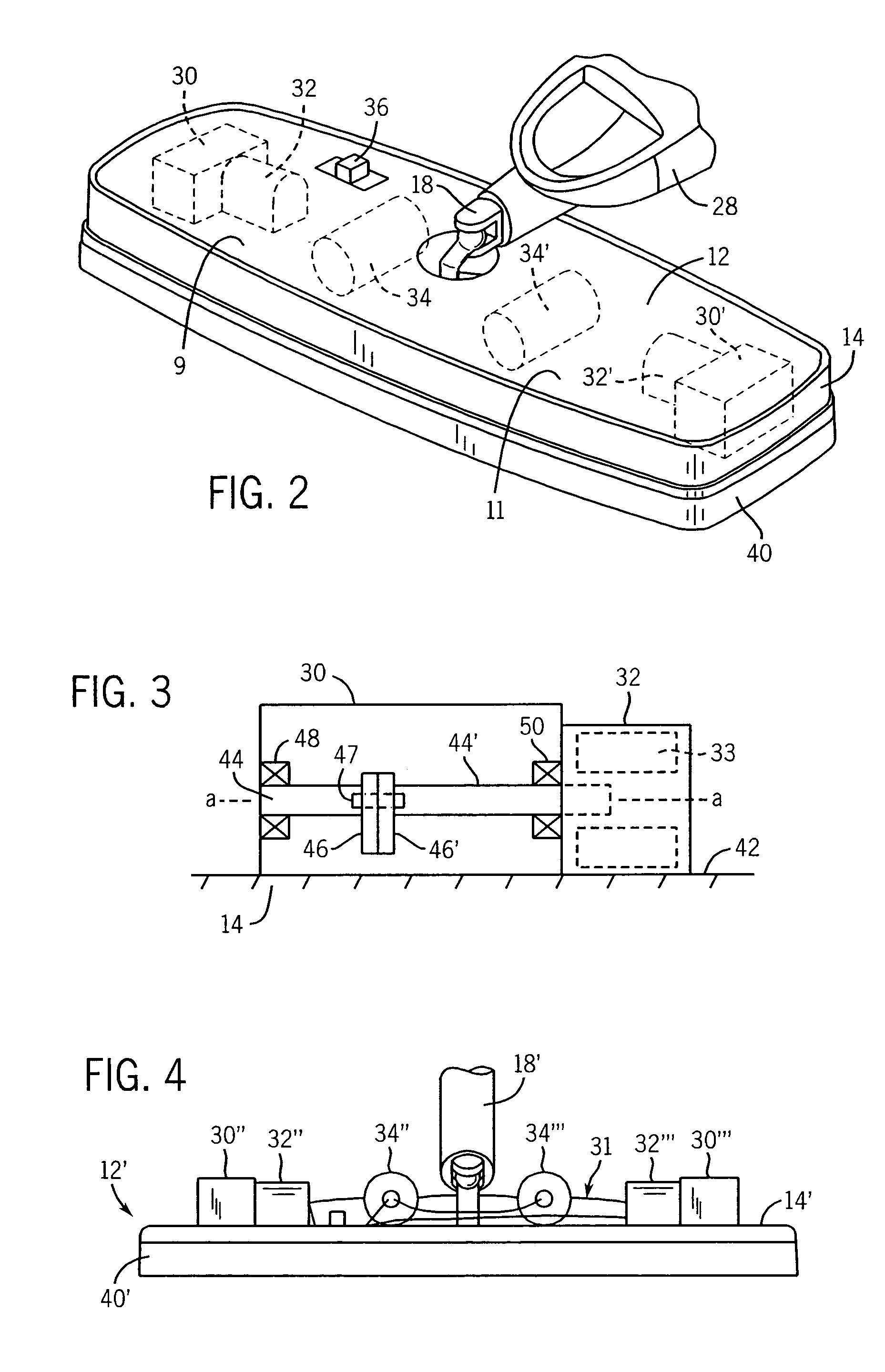 Floor cleaning device with motorized vibratory head