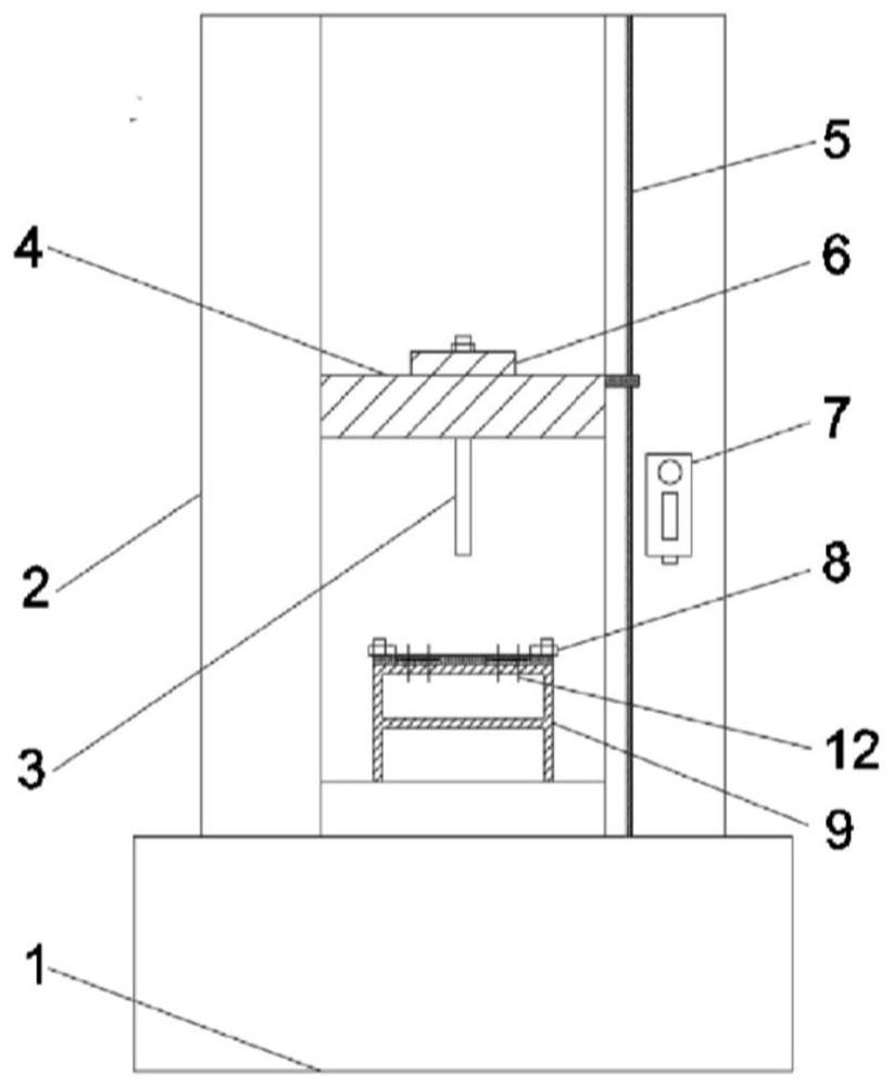 A bursting device for coated fabric membranes in a prestressed state
