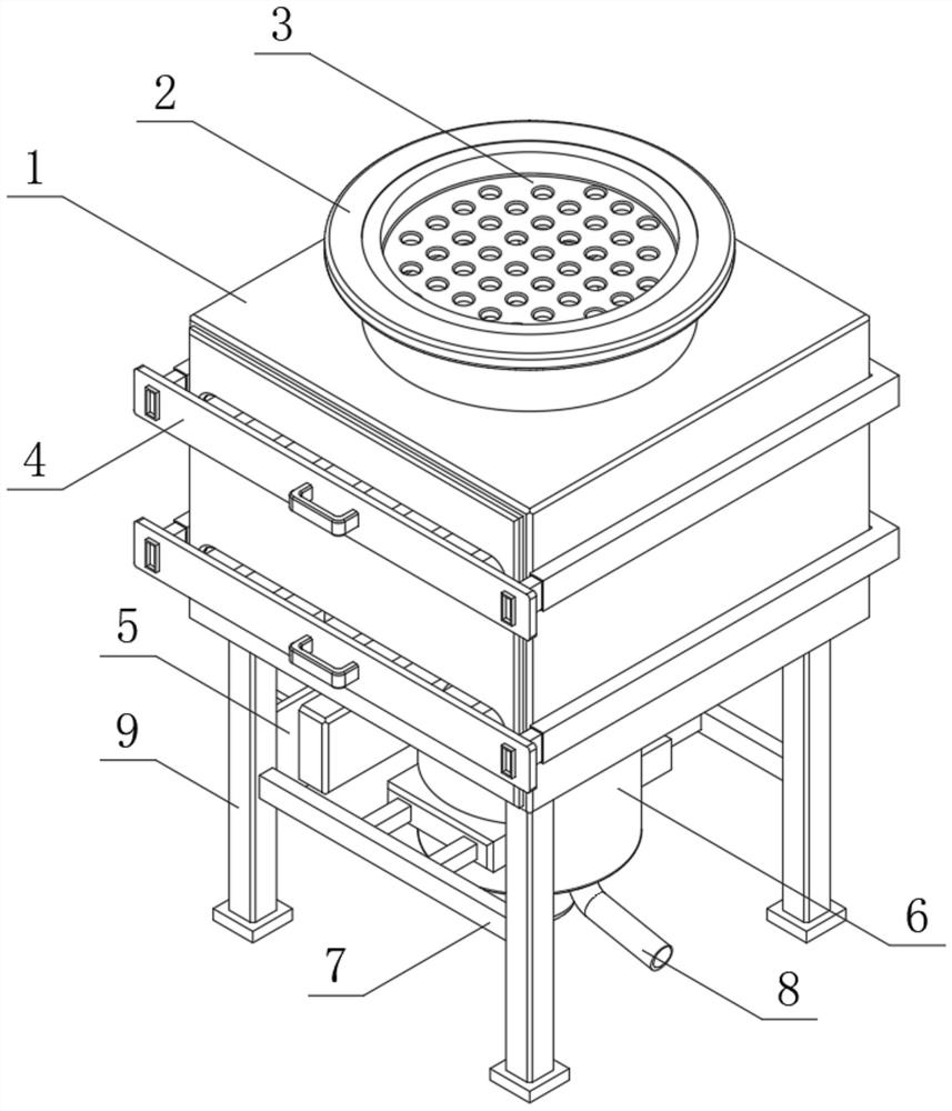 Gem particle and glass combined firing process