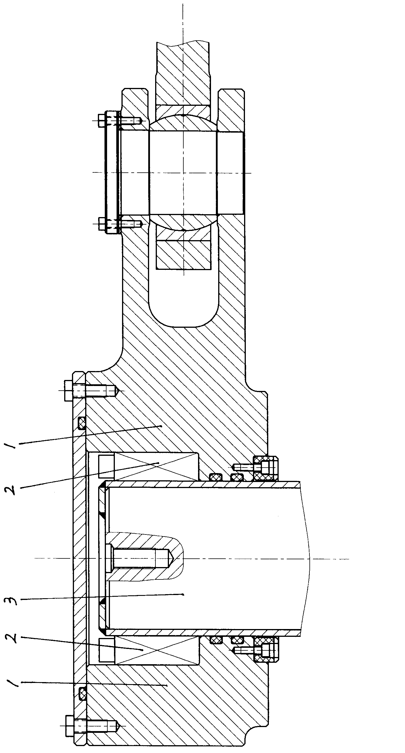 Wing rudder driving device of flap type rudder