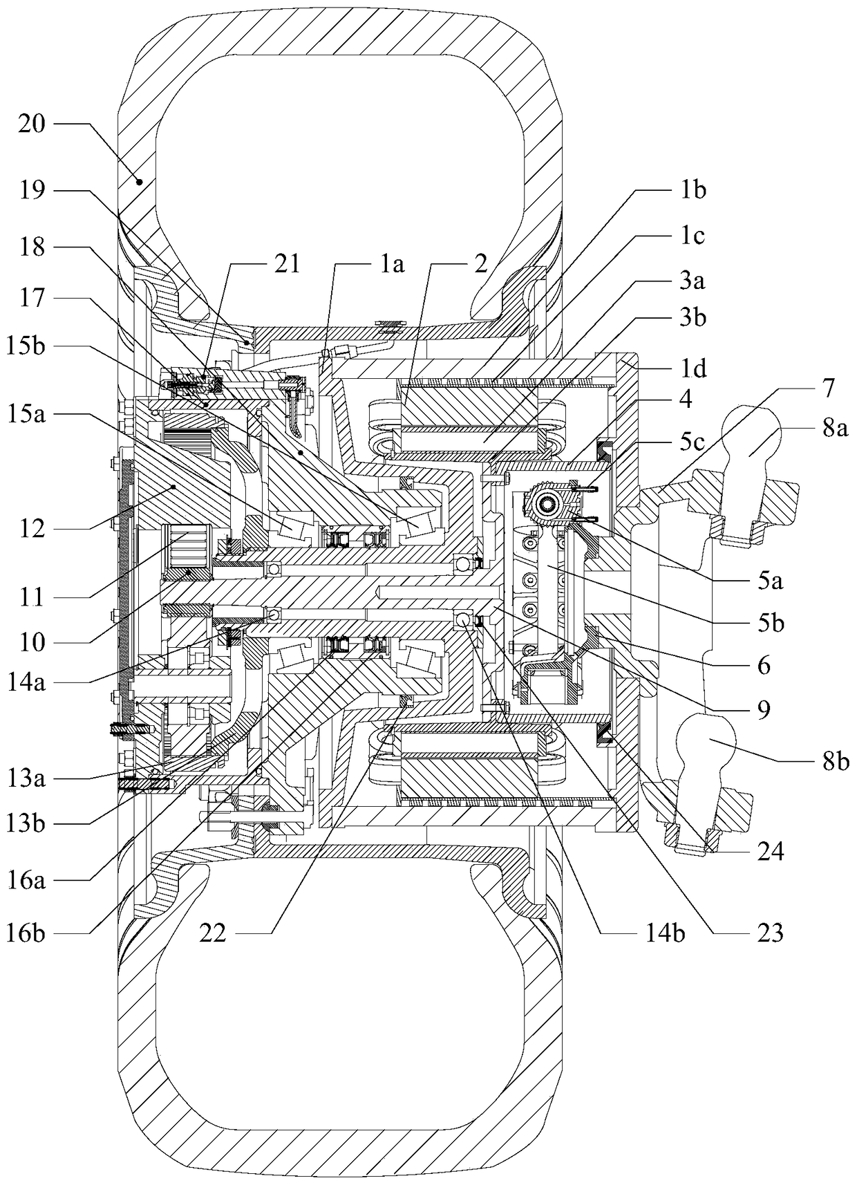 A wheel motor drive device