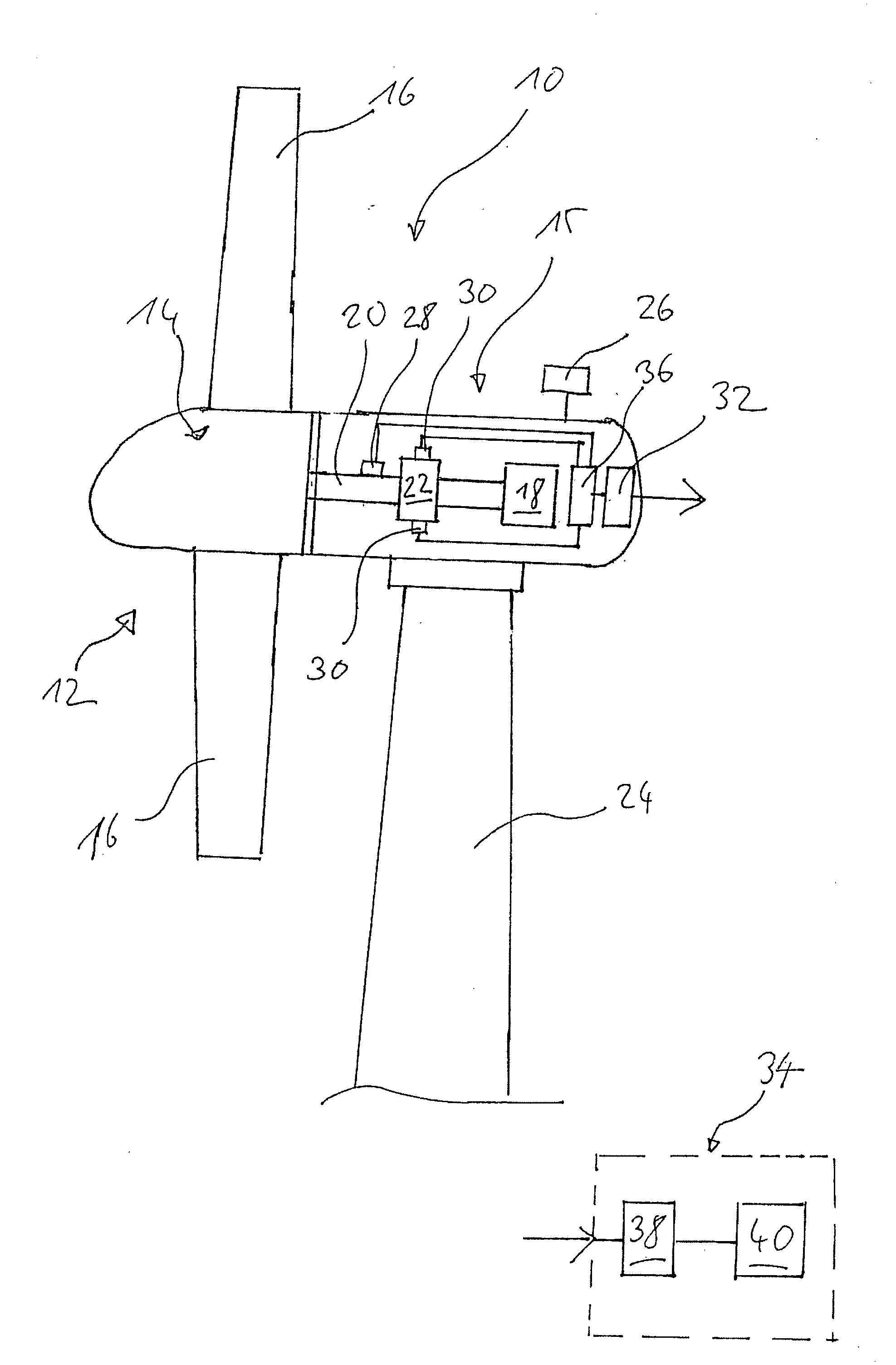 Process for monitoring a drive train component of a wind power plant