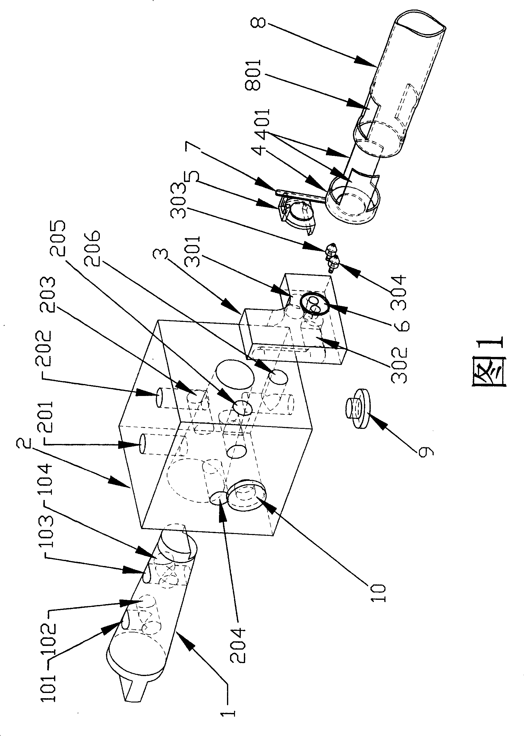Valve for switching double gas supplies in use for fuel gas heating apparatus