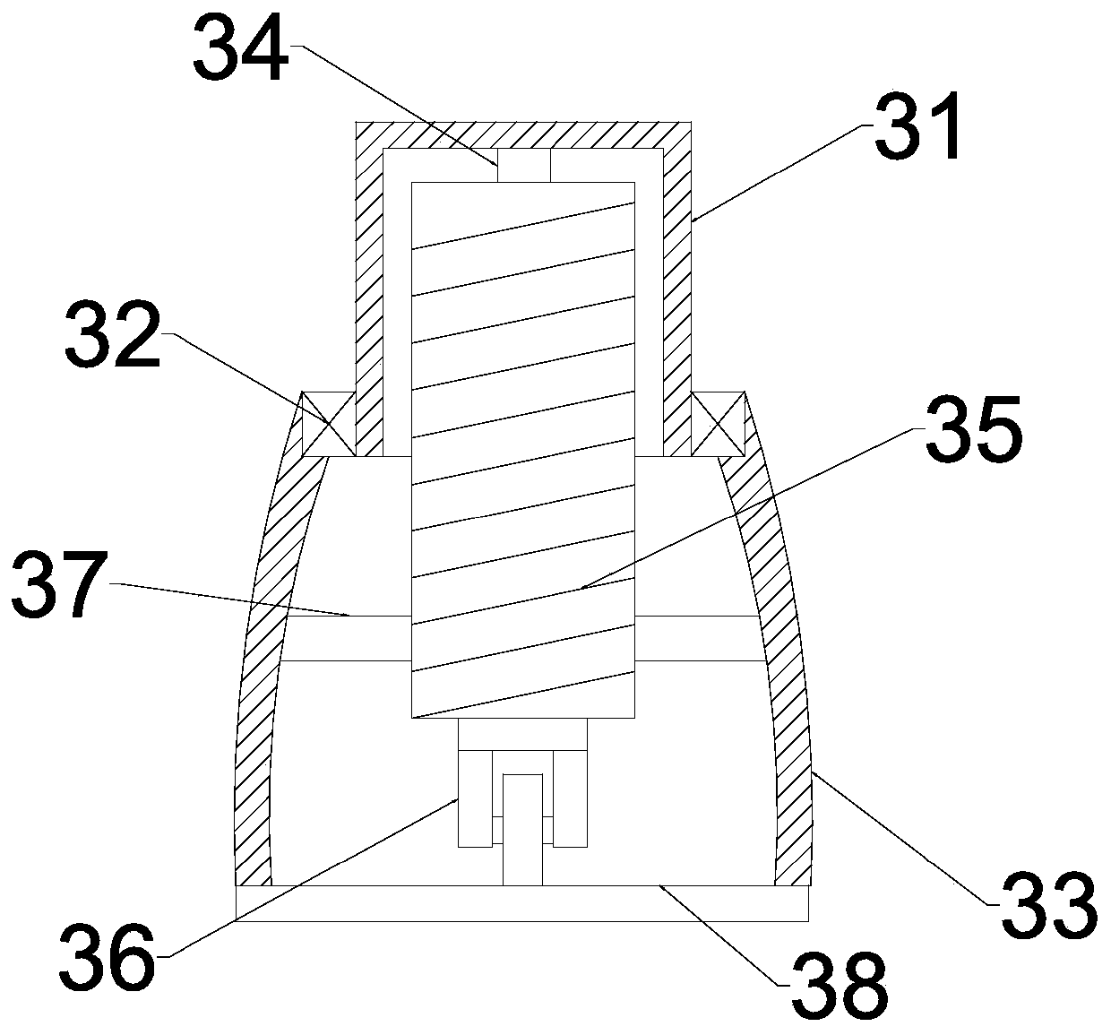 An elastically supported and fixed pipe processing support device