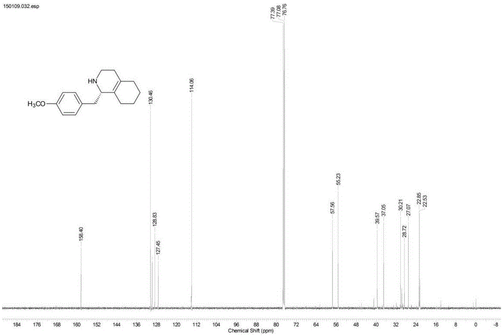 Novel method for resolving 1-(4-methoxybenzyl)-1,2,3,4,5,6,7,8-octahydroisoquinoline through enzyme catalysis