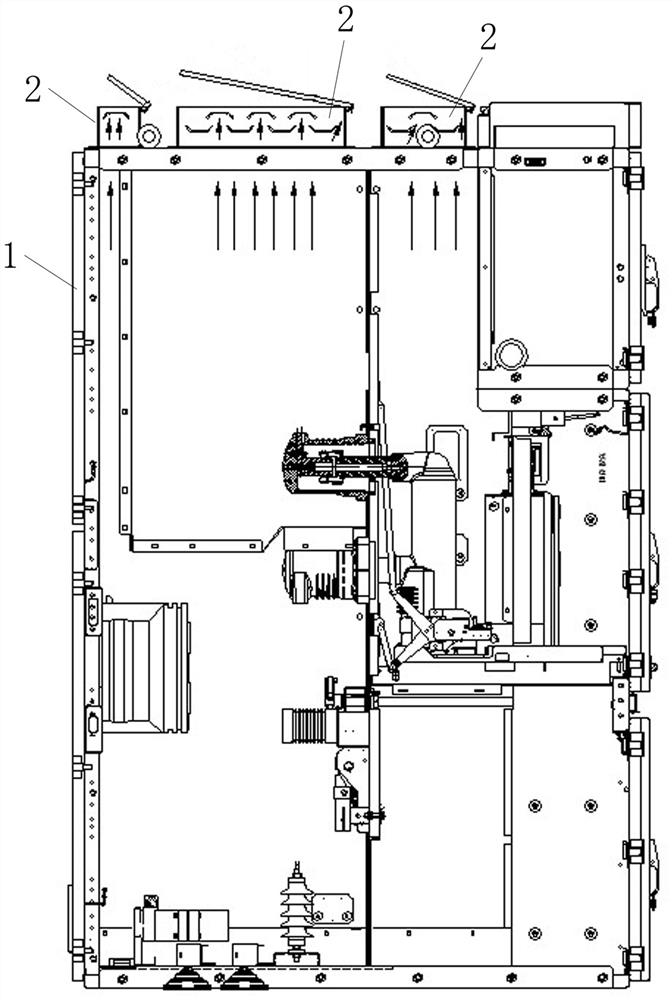 Switch cabinet pressure relief device and switch cabinet