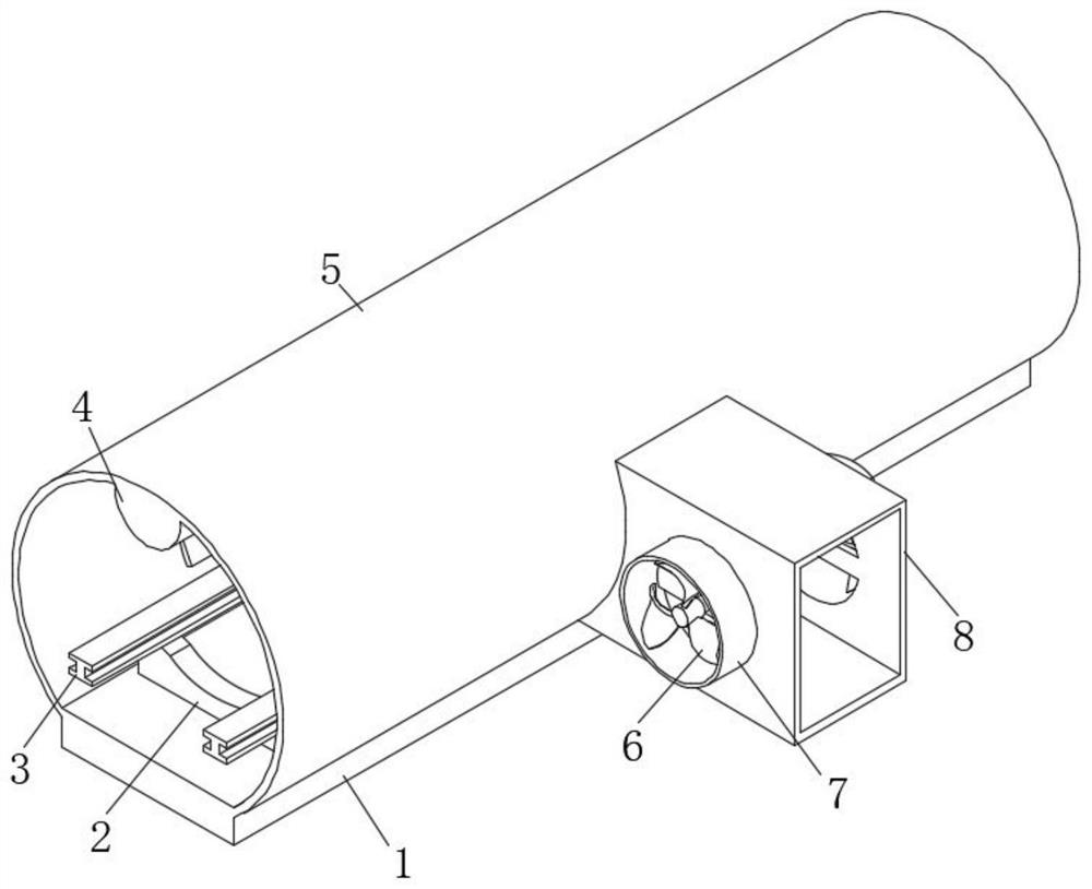 Transverse channel and parallel guide railway tunnel experiment device