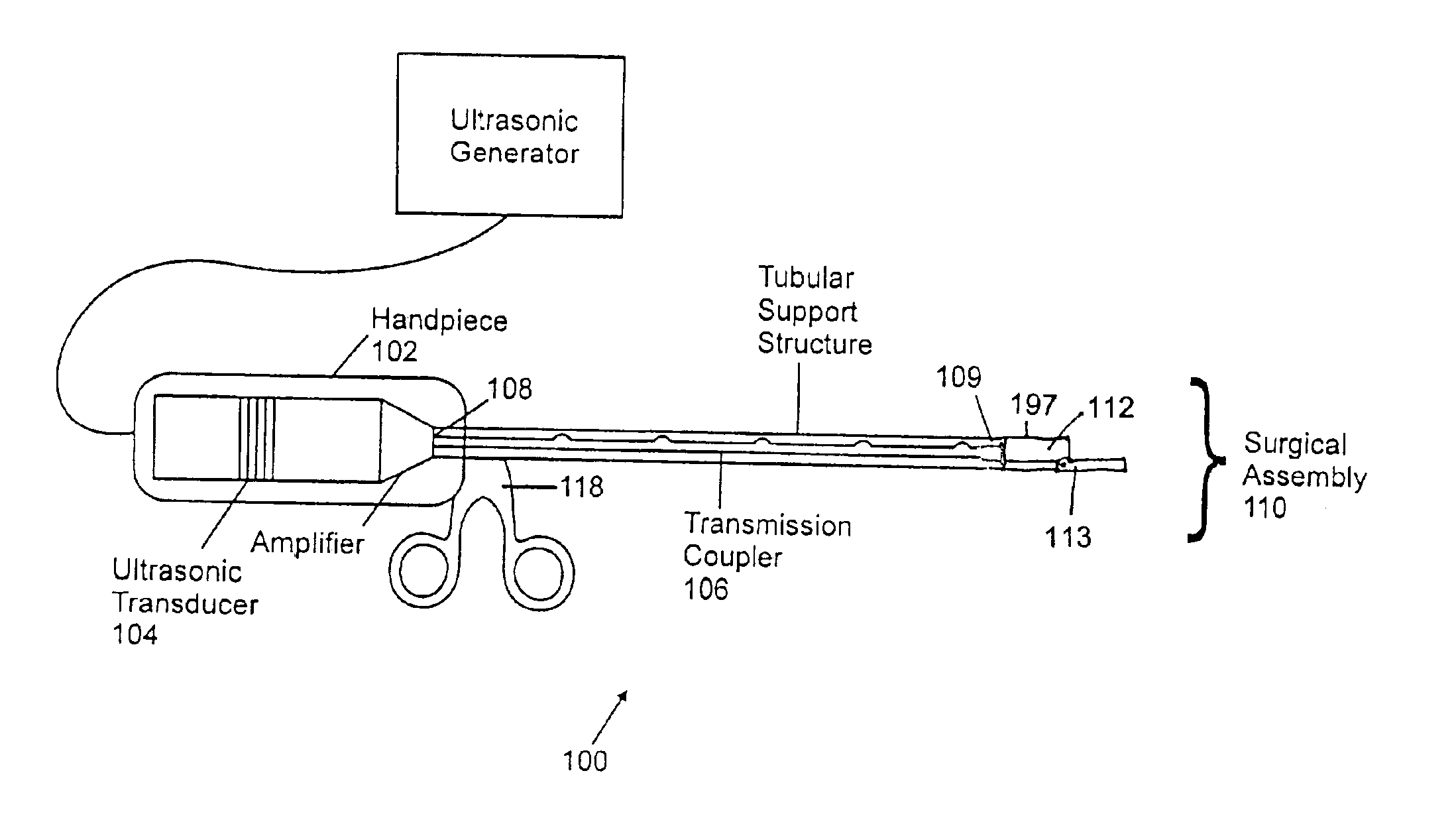 Ultrasonic soft tissue cutting and coagulation systems including a retractable grasper