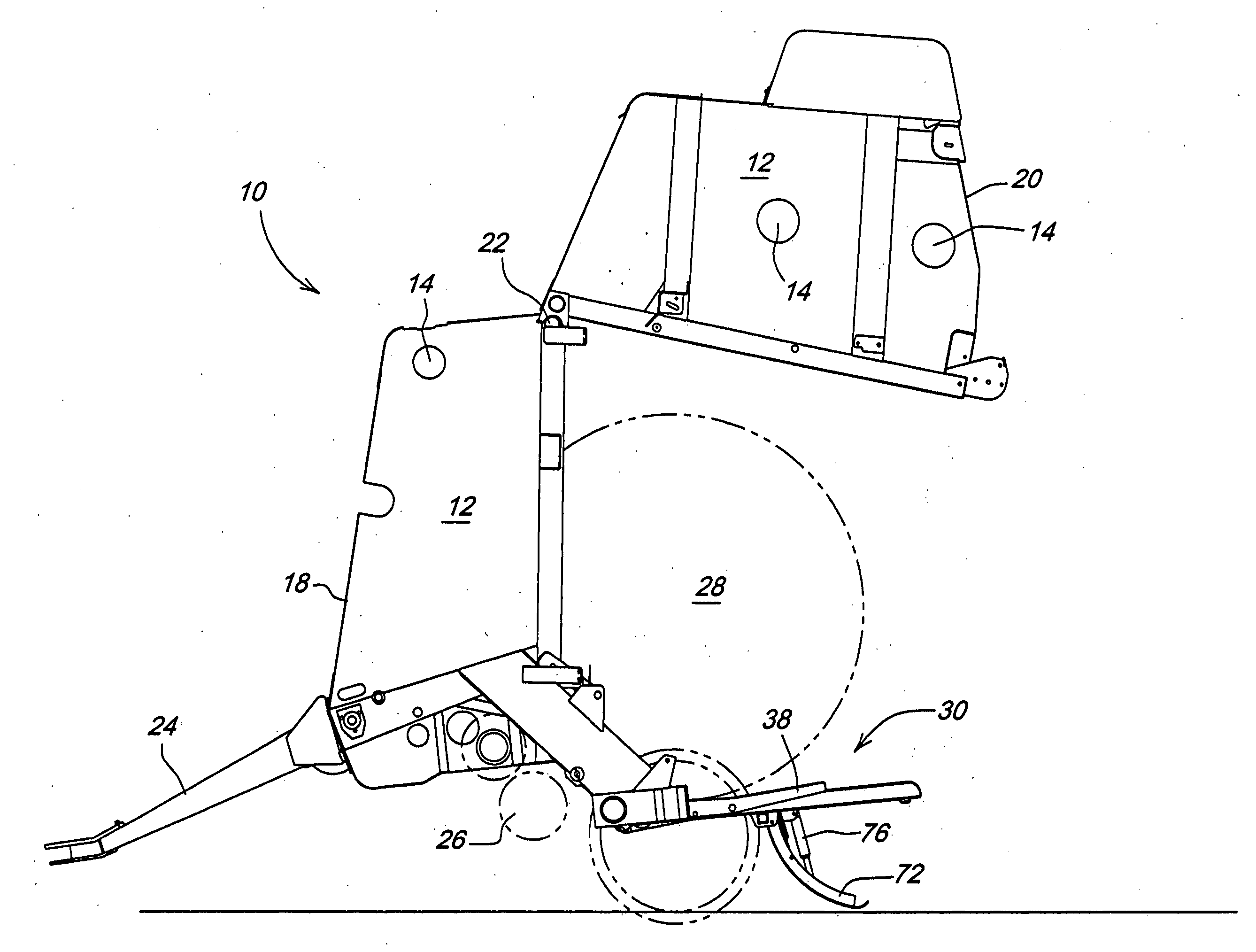 Controlled bale ejection mechanism