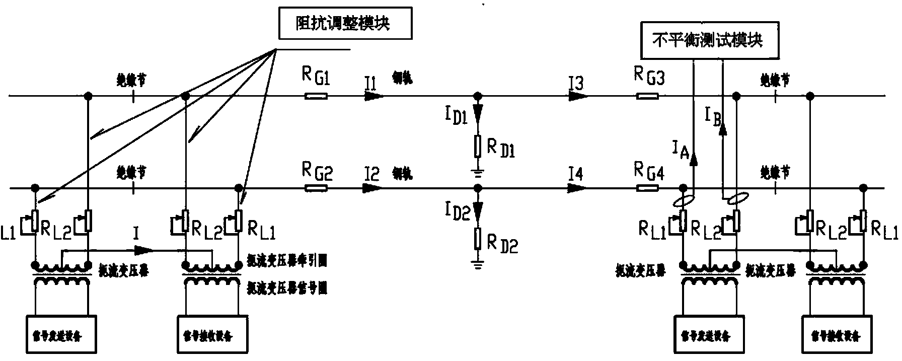 Traction return current balancing device and method for railway electrified section