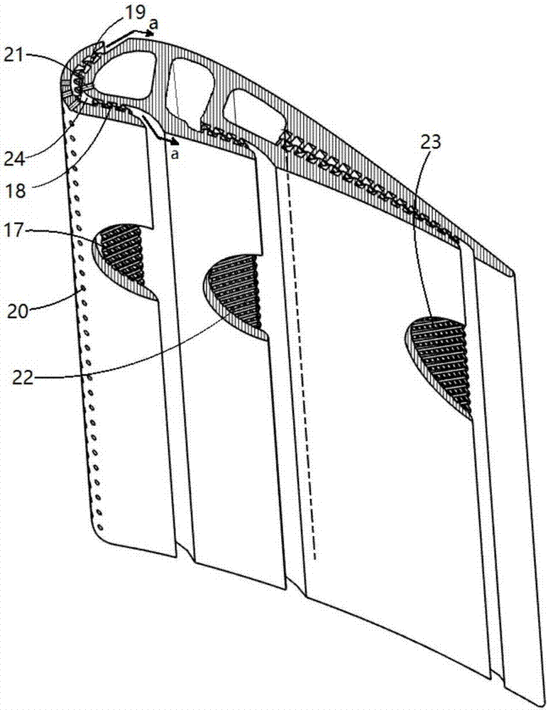 Efficient cooling blade for gas turbine engine
