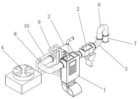 Carbon-carbon composite material chemical vapor deposition tail gas condensation treatment device