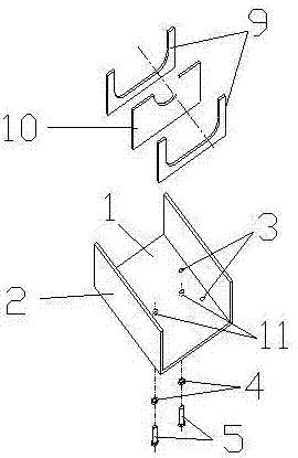 Multi-section universal fabricated reinforcing device for steel structure and using method thereof