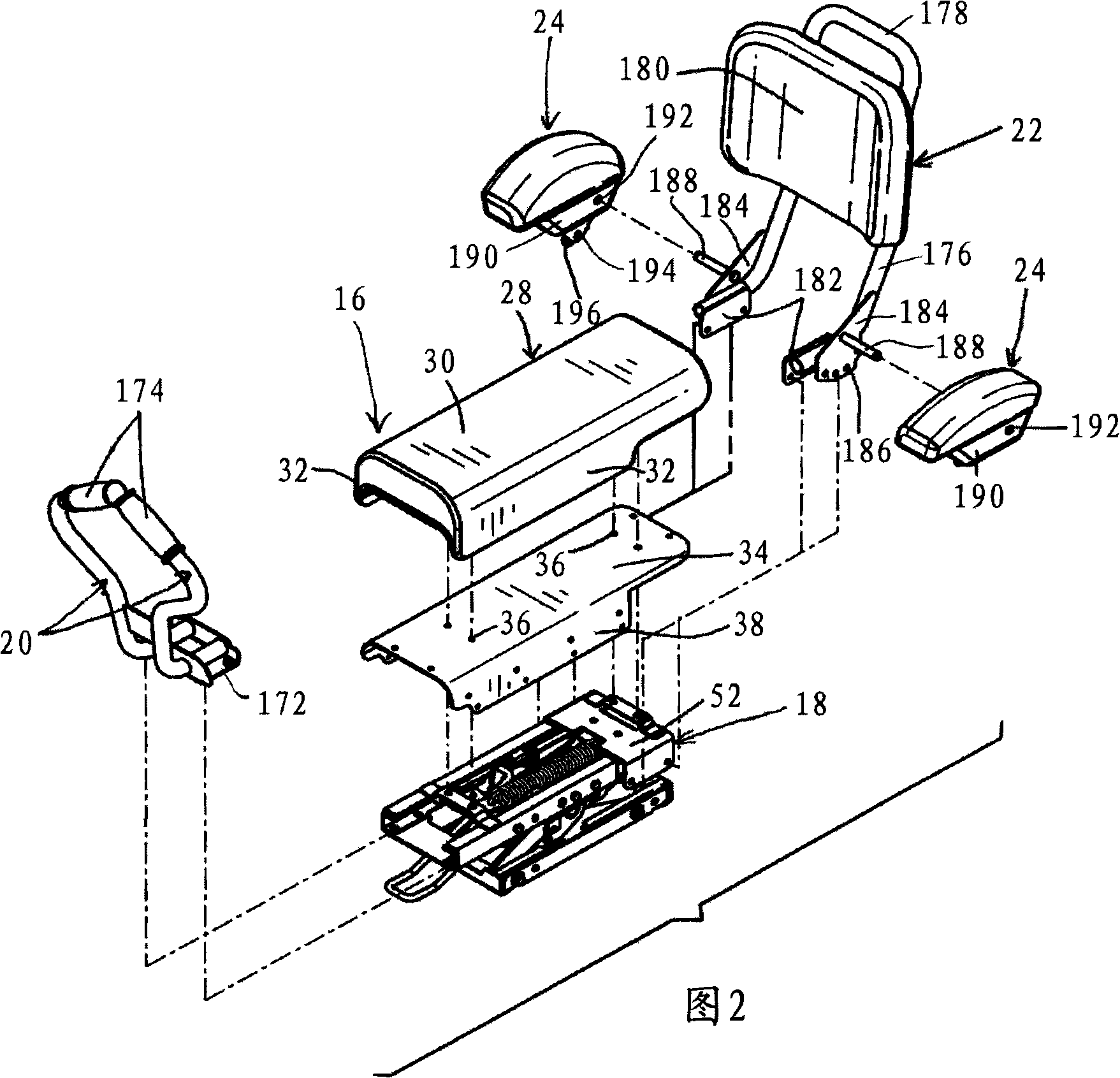 Adjustable jockey seat assembly