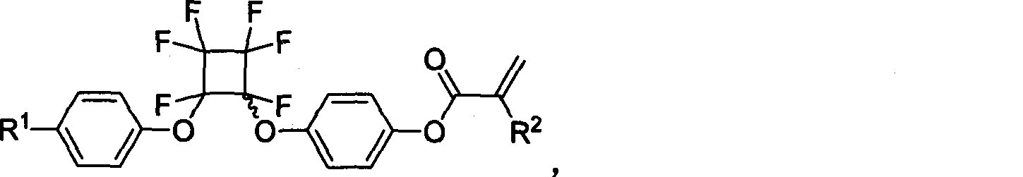 Functional acrylic esters monomers containing perfluorocyclobutane aryl-ether unit, preparation method and application
