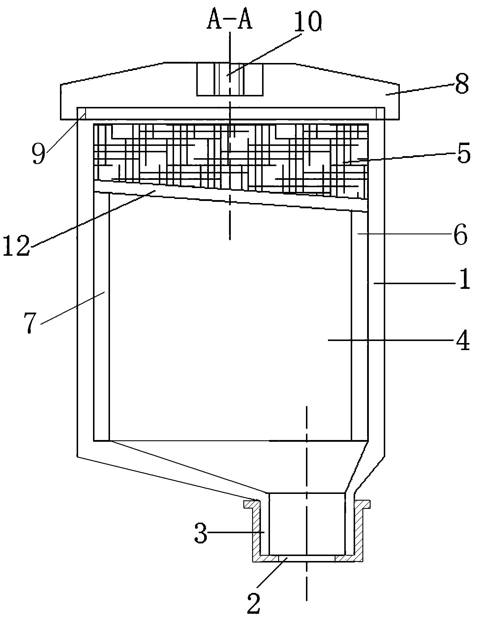 Acid mist filter for charging lead-acid storage battery