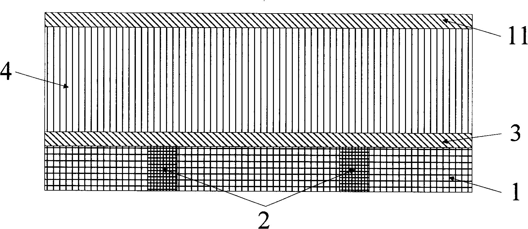 A copper-gas media Damascus structure and its making method