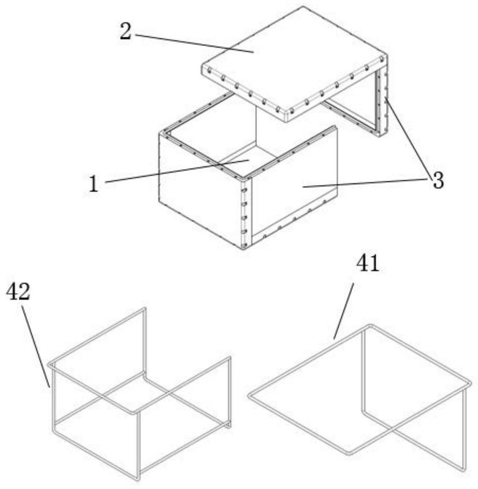 Fuel cell sealing box and assembling method