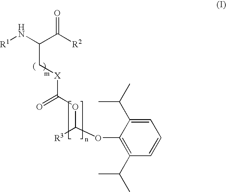 Amino acid derived prodrugs of propofol, compositions and uses thereof