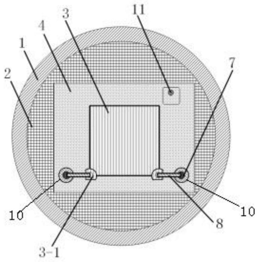 Infrared temperature sensor packaging structure based on through hole interconnection and packaging method