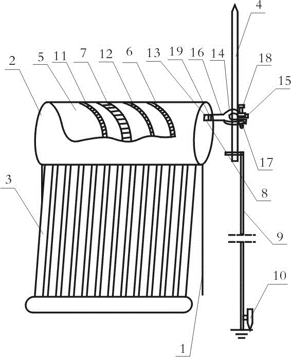 Solar water heater with lightning arrester