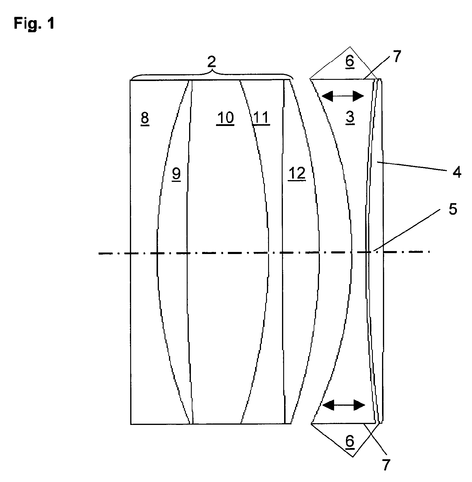 Wide-angle optical unit for ophthalmological implants